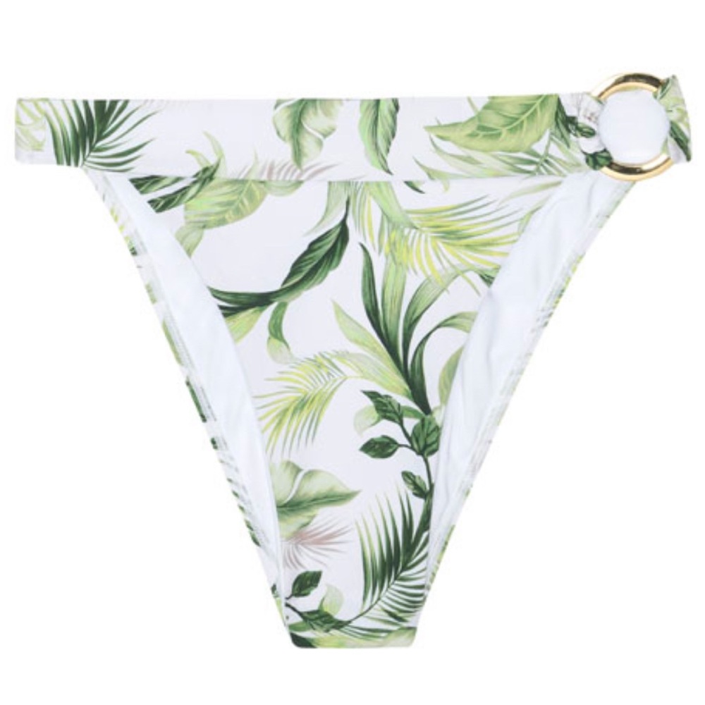 Palm print bikini bottom